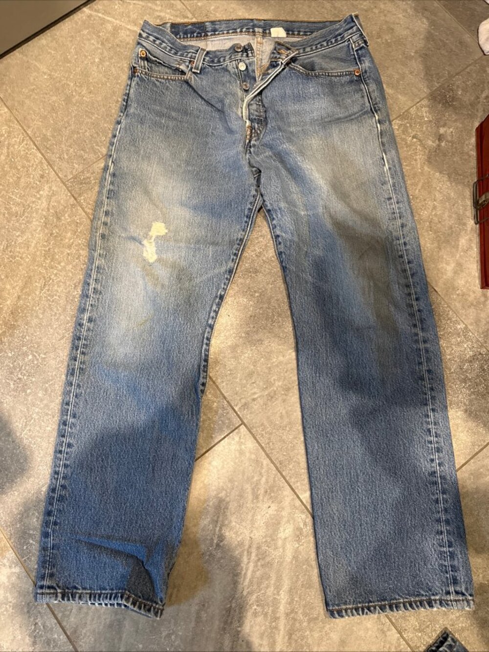 VTG 89 Levi’s 501-0169 LightWash Jeans Made In USA El Paso 553 Fits Size 33Wx30L
